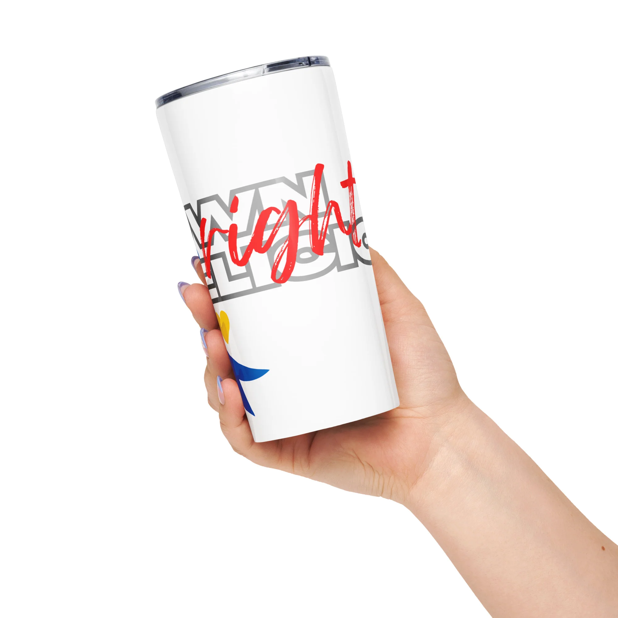 Tapered stainless steel tumbler